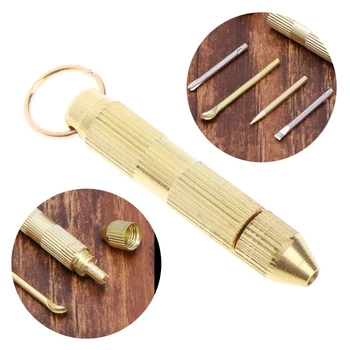

4 In 1 Multifunctional Ear Spoon Earpick Wax Remover Key Chain Screwdriver Tools