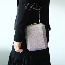 Женская вечерняя сумочка блестящая Блестящая Сумочка-клатч вечерняя сумочка для вечеринки, свадьбы, банкета сумка на плечо с цепочкой