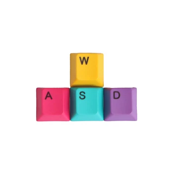 

4Pcs a Set CMYK Color OEM Profile PBT Dyesub Keycaps WASD/ Arrow Key Direction Keycap Set For Mechanical Gaming Keyboard