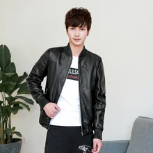 Фабричная Новинка, Мужская модная весенняя куртка из овчины с длинными рукавами/воротником/пуговицами, молодежные и красивые бейсбольные куртки