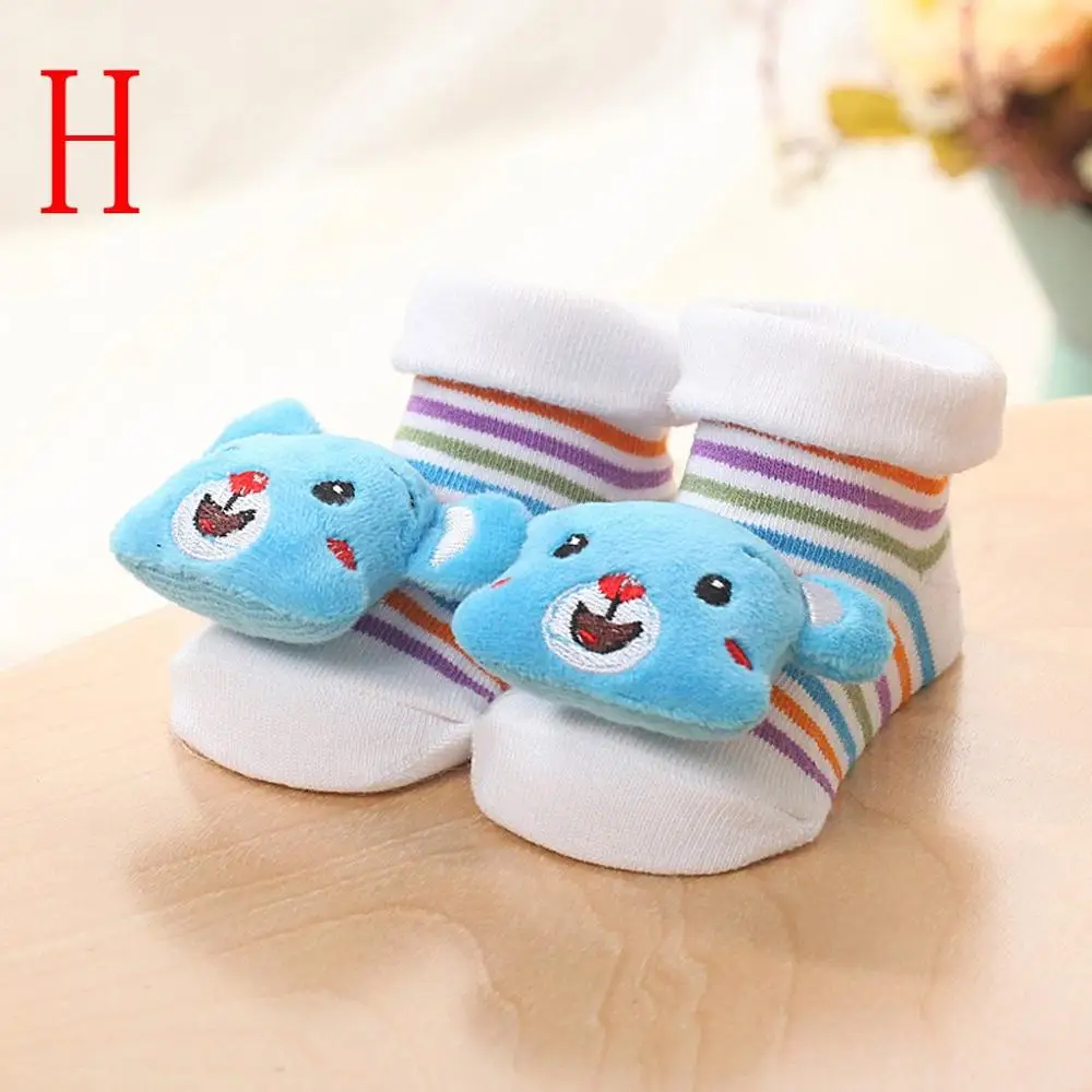 Милые носки для новорожденных с героями мультфильмов calcetines/детские Нескользящие зимние теплые носки для маленьких девочек и мальчиков; тапочки; ботинки; meias A2
