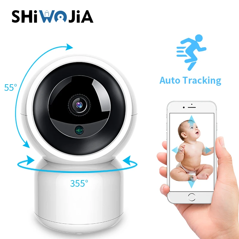 

SHIWOJIA 1080P HD Wireless Video Baby Monitor Camera 2 Way Audio Talk Smart Night Vision Wifi Pet Surveillance Security Camera
