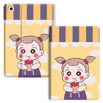 

For iPad Mini 4 5 Case Cartoon Boy girl PU Silicone Soft Back Tablet Cover For Apple iPad Mini 1 2 3 Flip smart stand Case