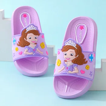 

2020 New Girls Slippers Summer Small Girls Home Shoe Korean Cute Cartoon Indoor Shoe Non-Slip Soft Baby Slippers Kids Flip Flop