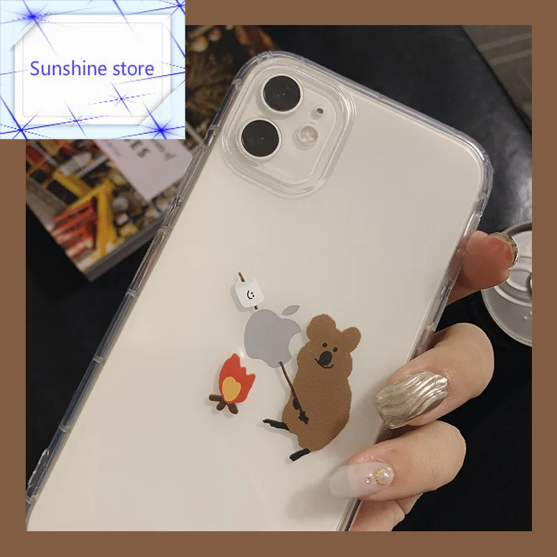 

2020 Interesting Cartoon Animal Koala Cover Case For iPhone 12 12min 12Pro 12ProMax 11 11PROMAX 11PRO SE2020 8 7Plus 8Plus X XR