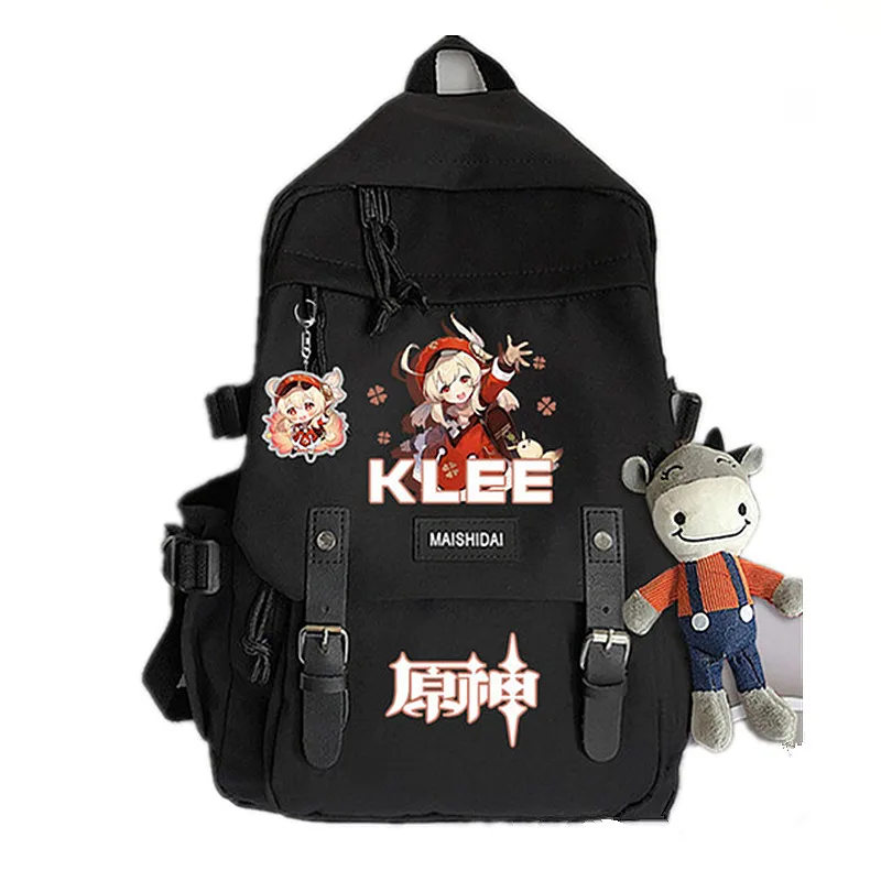 

Game Genshin Impact klee zhongli Backpack Bags For Women Backpack Shoulders package Satchel student backpacks Casual Laptop