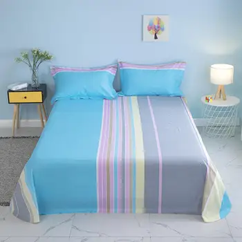 

All cotton bed sheet monopoly bedding set Rainbow vertical stripes bed sheet160cmx230cm/200cmx230cm/230cmx250cm/250cmx270cm