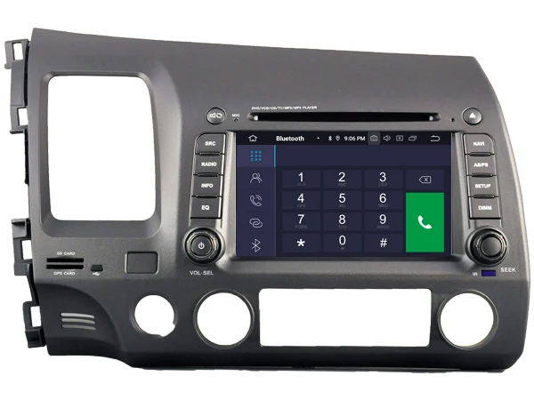 RUISO 4g+ 64g 8-Core автомобильный DVD плеер Android 9,0 для HONDA CIVIC 2006 автомобильный мультимедийный DVD Авто Радио Стерео 1080P GPS wi-fi DVR dab obd ips