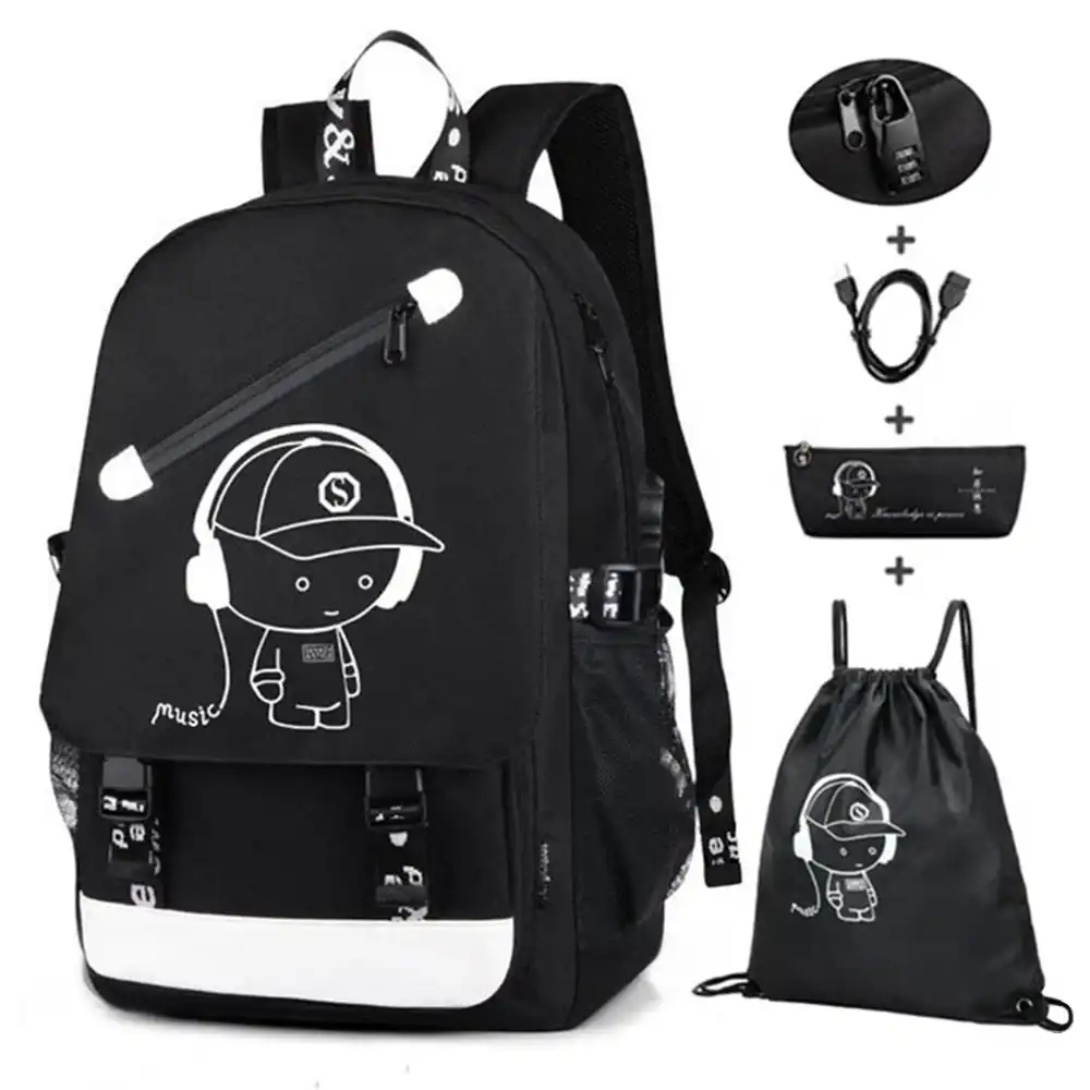 boys black rucksack