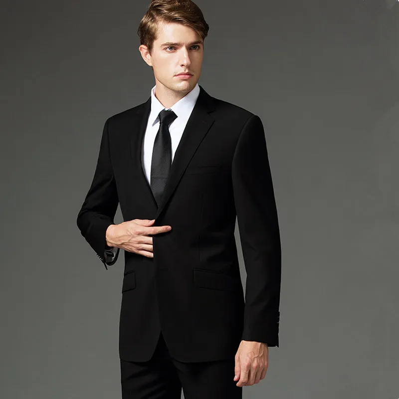 

Jacket + Pants 2 Pieces Set / 2022 Fashion New Men's Casual Boutique Business Dress Wedding Groom Suit Coat Blazers Trousers