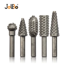 JelBo 5PCS 3/4/5/6/8MM Branch Drill Bits Carbide Burrs Woodworking Hole Cutter Hexagonal Handle Luo Drill Carpenters Tool