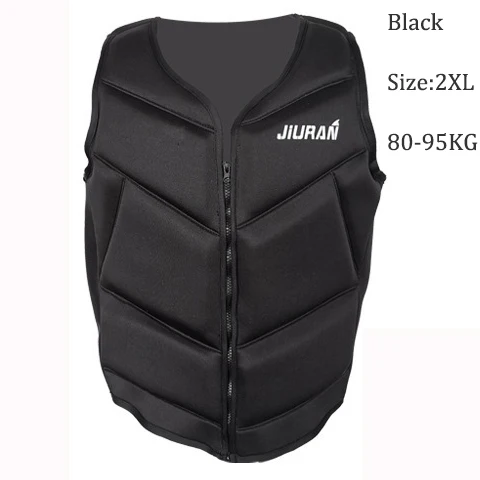 Black-XXL Спасательный жилет для взрослых детей неопрена Детские плавучий жилет для каяк для рыбалки катание на лодках и сёрфинг спасательный жилет - Цвет: Black-XXL