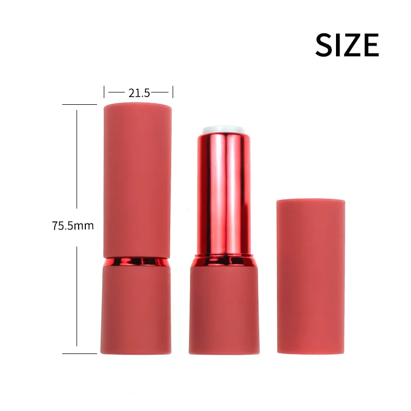 

10-50pcs Girly pink paint round lip tubes red Inner tube lipstick tubes 12.1mm Cosmetics Container Refillable Makeup Packaging