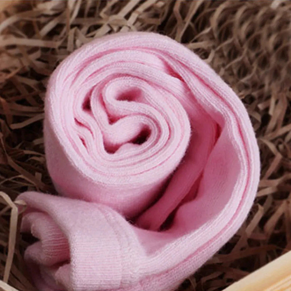 Pink Милые цельные колготки для маленьких девочек; легинсы для танцев; красивые однотонные хлопковые колготки - Цвет: Pink