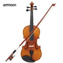 Рождественский подарок полный Размеры 4/4 скрипка природный Акустическая твердой древесины ели пламени кленовый шпон с Чехол канифоль рычаги стеклоочистителя