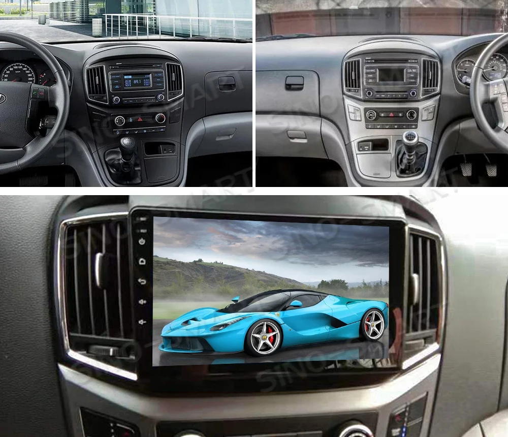 Sale SINOSMART 2.5D IPS/QLED Screen 1G/2G Car Navigation GPS Player for Hyundai H1 2015-2019 32EQ DSP, 4G SIM Card Slot Optional 12