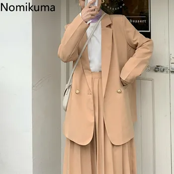 

Nomikuma Korean Fashion Solid Color Blazer Women Long Sleeve Casual Loose Jackets Female 2020 Spring New Arrival Outerwear 3a362