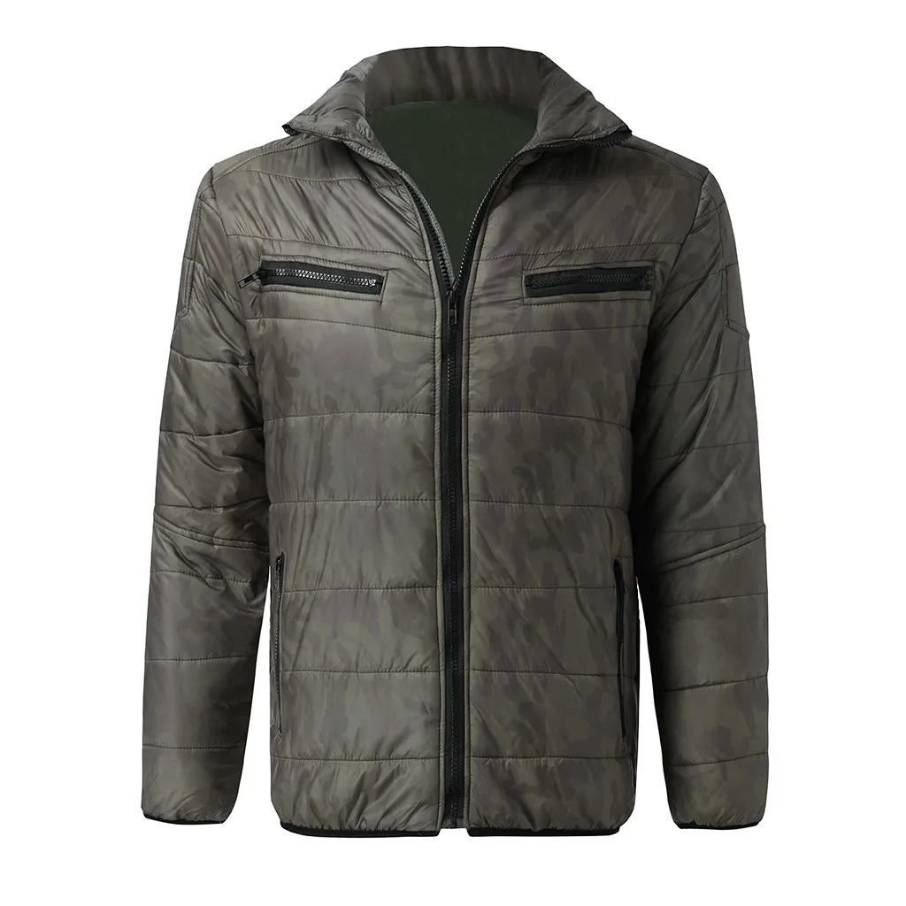 Осенний мужской пуховик, зимнее портативное уличное пальто на молнии, камуфляжная теплая куртка, складываемый светильник, пальто высшего качества Gh4