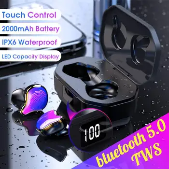 

Mini Wireless bluetooth Earphones TWS Wireless HD Stereo HiFi Muic Earbdus Auto Pairing Smart Touch Control Headset with Mic