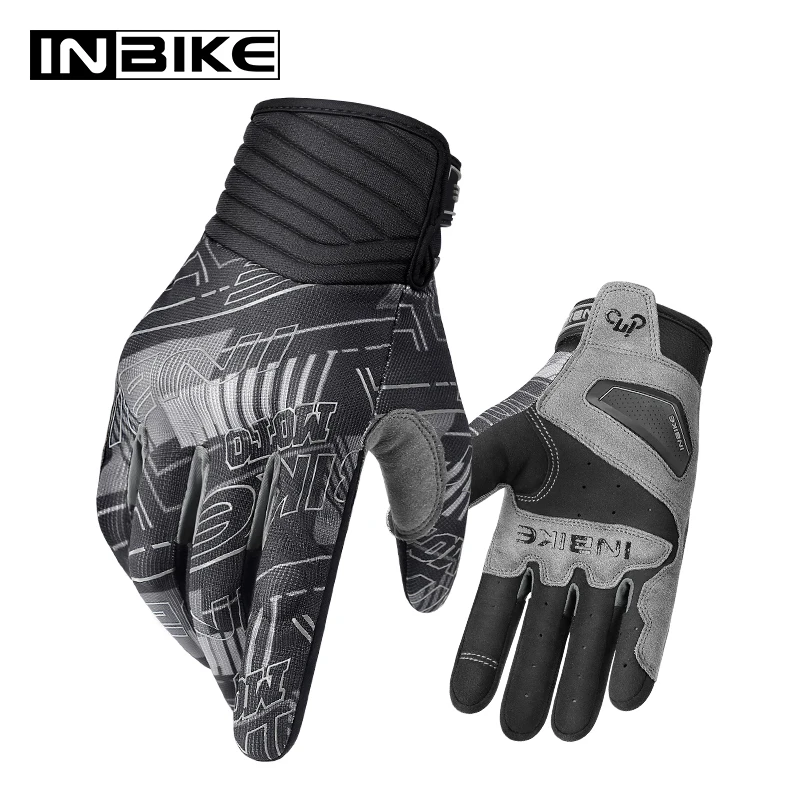 INBIKE Full Finger Motorcycle Gloves Breathable Men's Motocross Shockproof Sport Cycling Bike Racing Motorbike | Автомобили и
