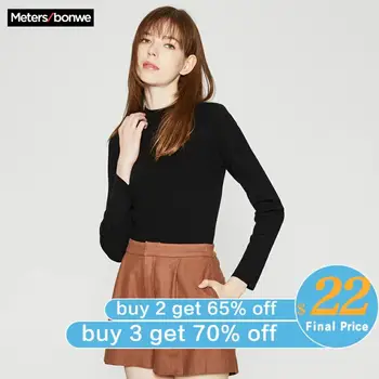 

Me&city Wool Knitted Sweater Women Pullovers Autumn Winter Basic Women Slim fit warm Sweaters