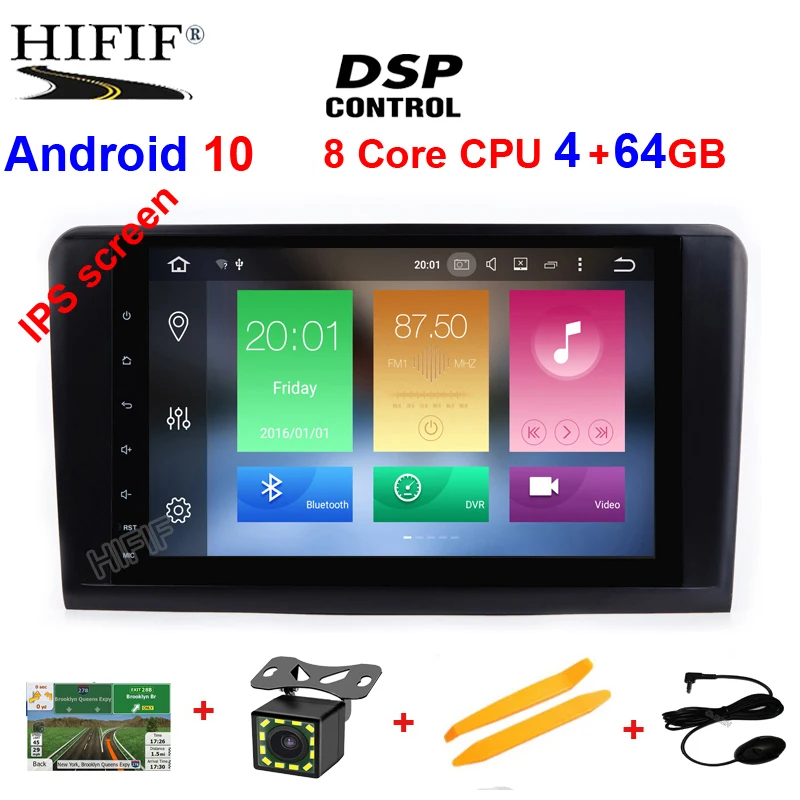 Android 10 4 г 8 ядерный Автомобильный gps для Mercedes Benz ML GL W164 ML350 ML500 GL320 Радио Стерео навигация без DVD плеера