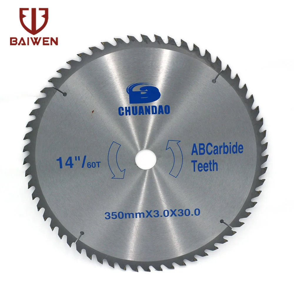 14 inch Circular Saw Blade Carbide Alloy Cutting Disc woodworking For Aluminum and Non Ferrous Metal Wood 60/80T/100T/120T