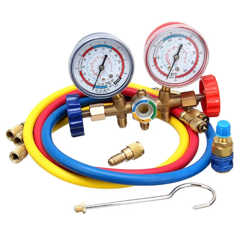 

Refrigerant Manifold Gauge Set Air Conditioning Tools + Refrigerant Testing Charging Evacuation for Air Condition Refrigeration
