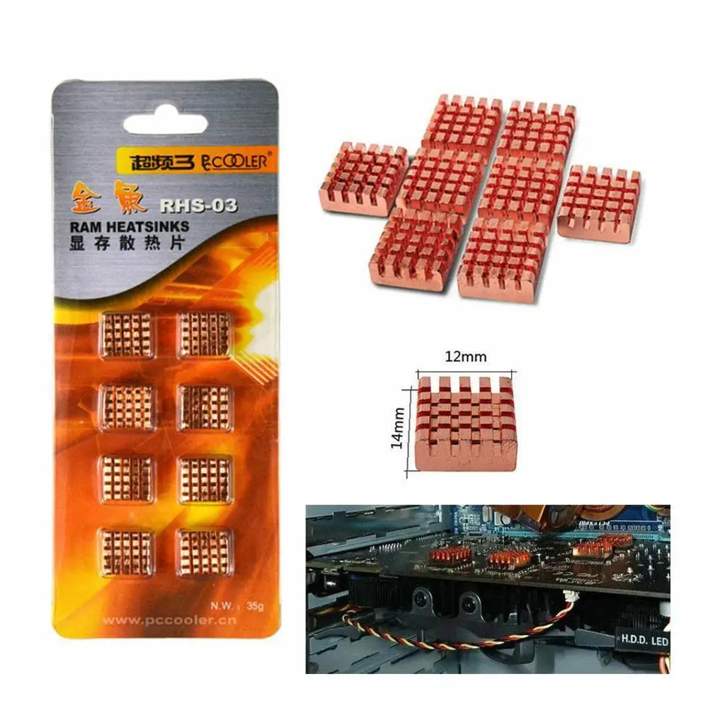 

RHS-03 Copper Heat Sink for DDR DDR2 DDR3 RAM Memory Cooler