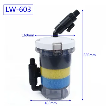 

Sunsun Transparent LW-602 603 Aquarium Pre-Filter With Filter Cotton No Pump SET Top Quility