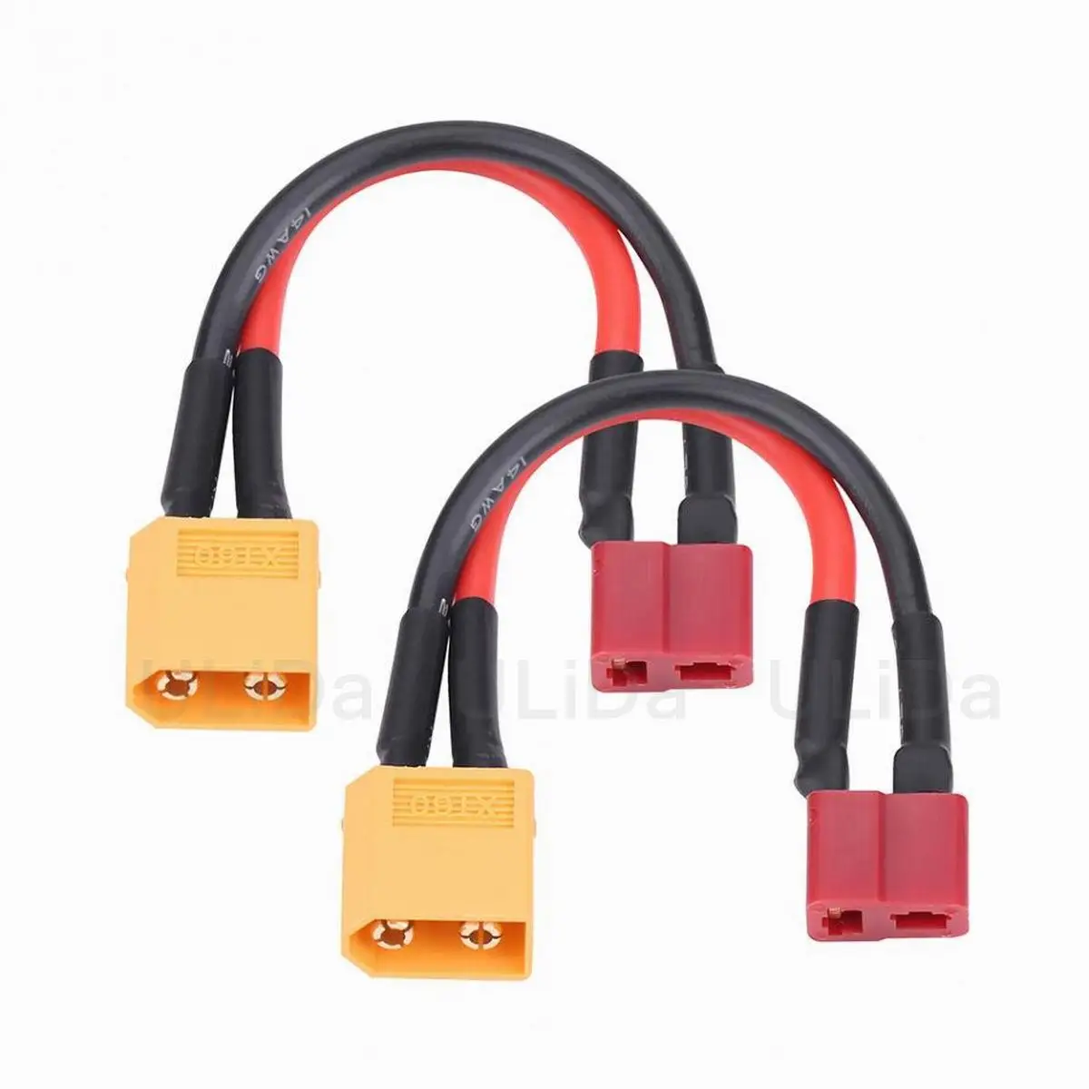 2 шт. XT60 / XT 60 штекер T Plug (или папа к женскому T) адаптер (стиль Deans) Кабель зарядного