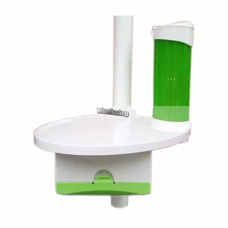 Стоматологическое кресло, подставка для стаканчиков, три в одном, стол для хранения, коробка для салфеток, маленький поднос, дополнительный поднос, подстаканник, ведро для стаканчиков, стоматологическая фурнитура - Цвет: Green