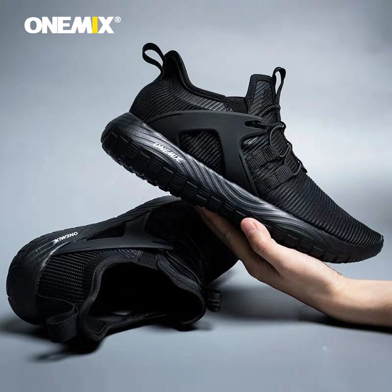 Мужские дышащие кроссовки Onemix прогулочная обувь для бега светильник