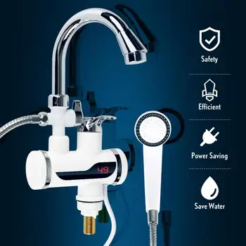 

Kitchen Bedroom Water Heater Cold Heating Faucet Instantaneous Water Heater Tap Instant Hot Water Faucet Heater EU Plus HWC