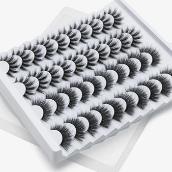 

ISEEN 20 pairs 3D Natural False Eyelashes Mink Lashes Soft Wispy Fluffy Long Eyelash Extension Makeup Tools