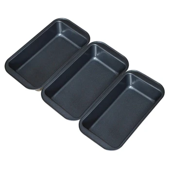 

Nonstick Loaf Pan, 11.8 By 5.5 Inch Carbon Steel Toast Pan for Oven Baking Bread, Set of 3