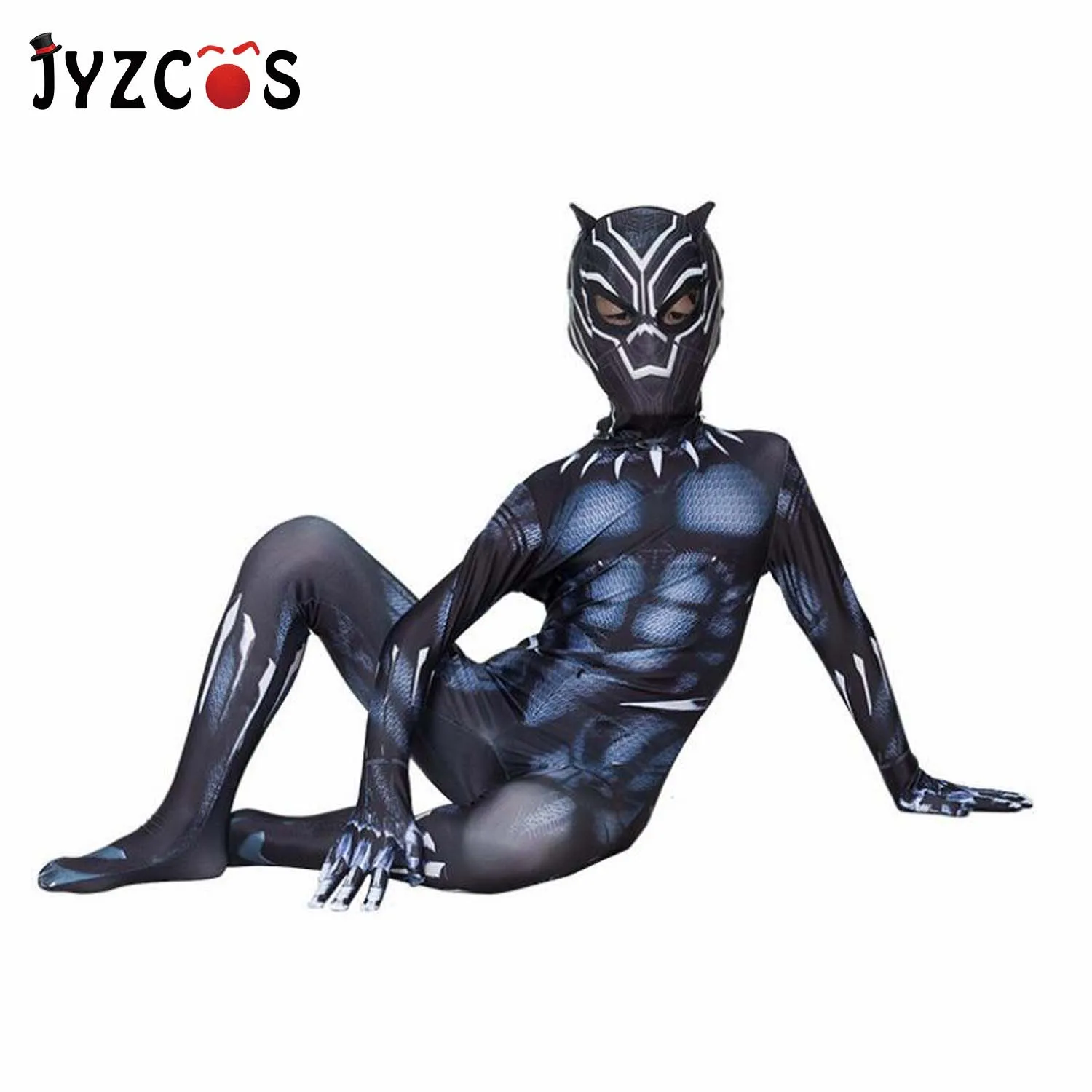 JYZCOS/Костюм черной Пантеры для косплея; Детские Костюмы супергероев на Хэллоуин для мужчин; костюмы для взрослых и детей; фильм «Капитан Америка», «Гражданская война»
