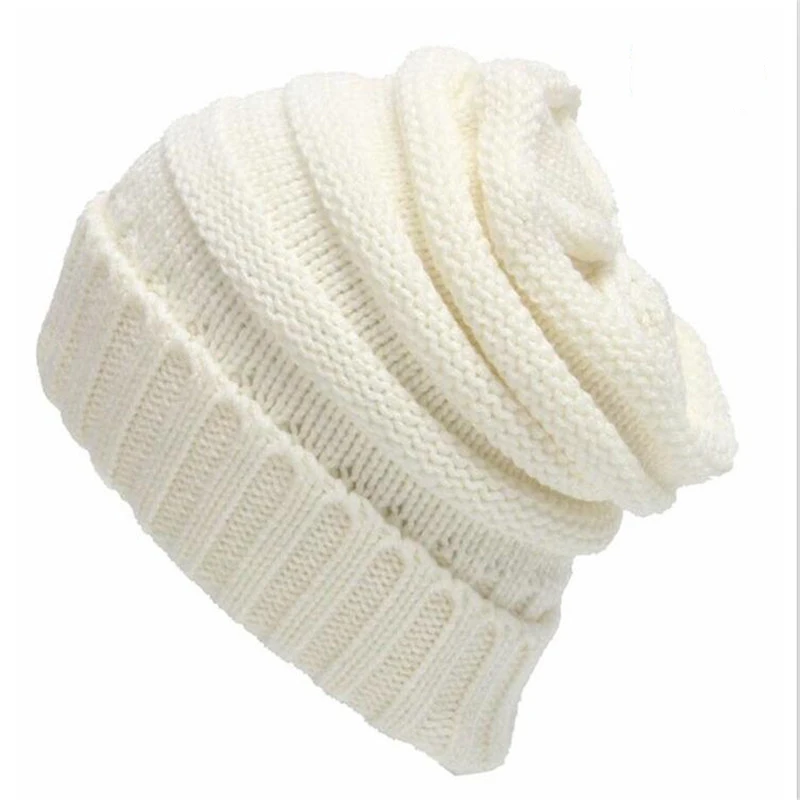 Черный грязный Бун Beanie женский хвостик Beanies осень зима шапки женские мягкие