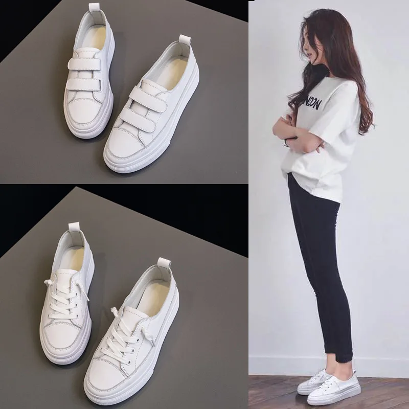 

Versatile Base Small White Shoes Women's 2019 Spring Spring New Style Korean-style Students Shoes Flat WOMEN'S Casual Shoes Whit