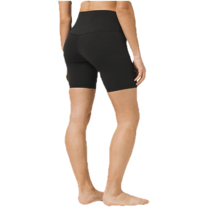 Sanpetix Short de cyclisme pour femme, avec poches, taille haute