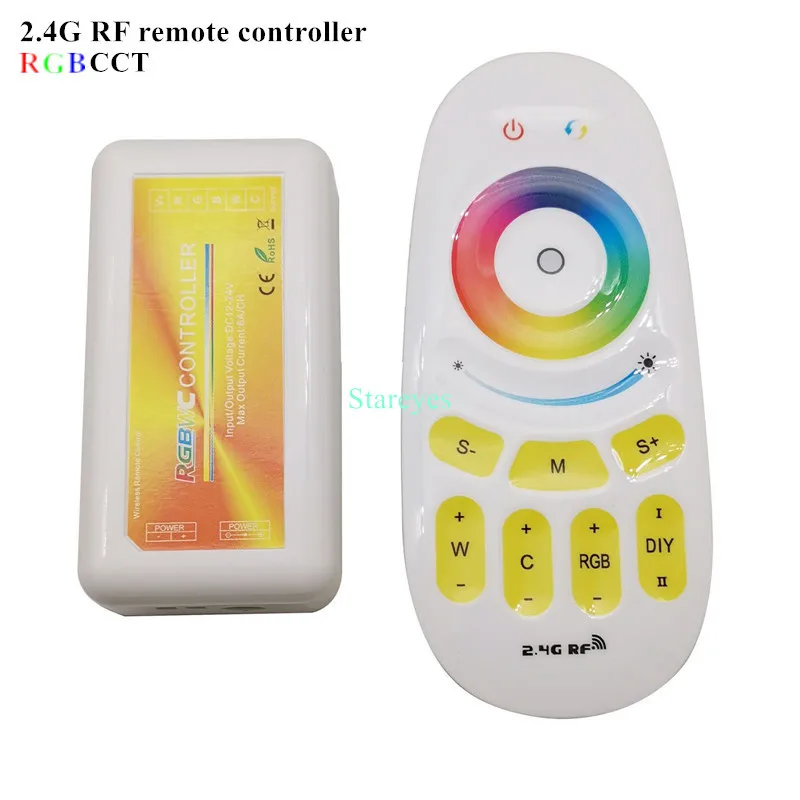 ตัวเลือกสินค้า รีโมทควบคุมแสงสี 2.4G ไร้สาย ปรับแสงได้หลากหลาย
