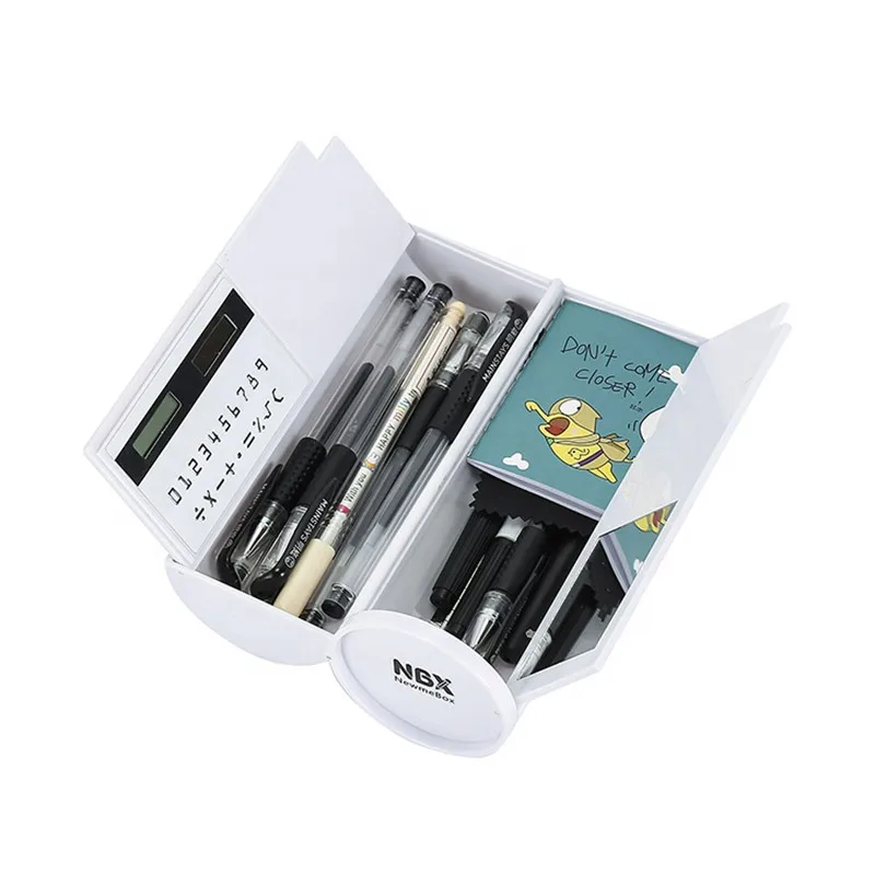 Женский креативный чехол для карандашей с калькулятором зеркальный пластиковый