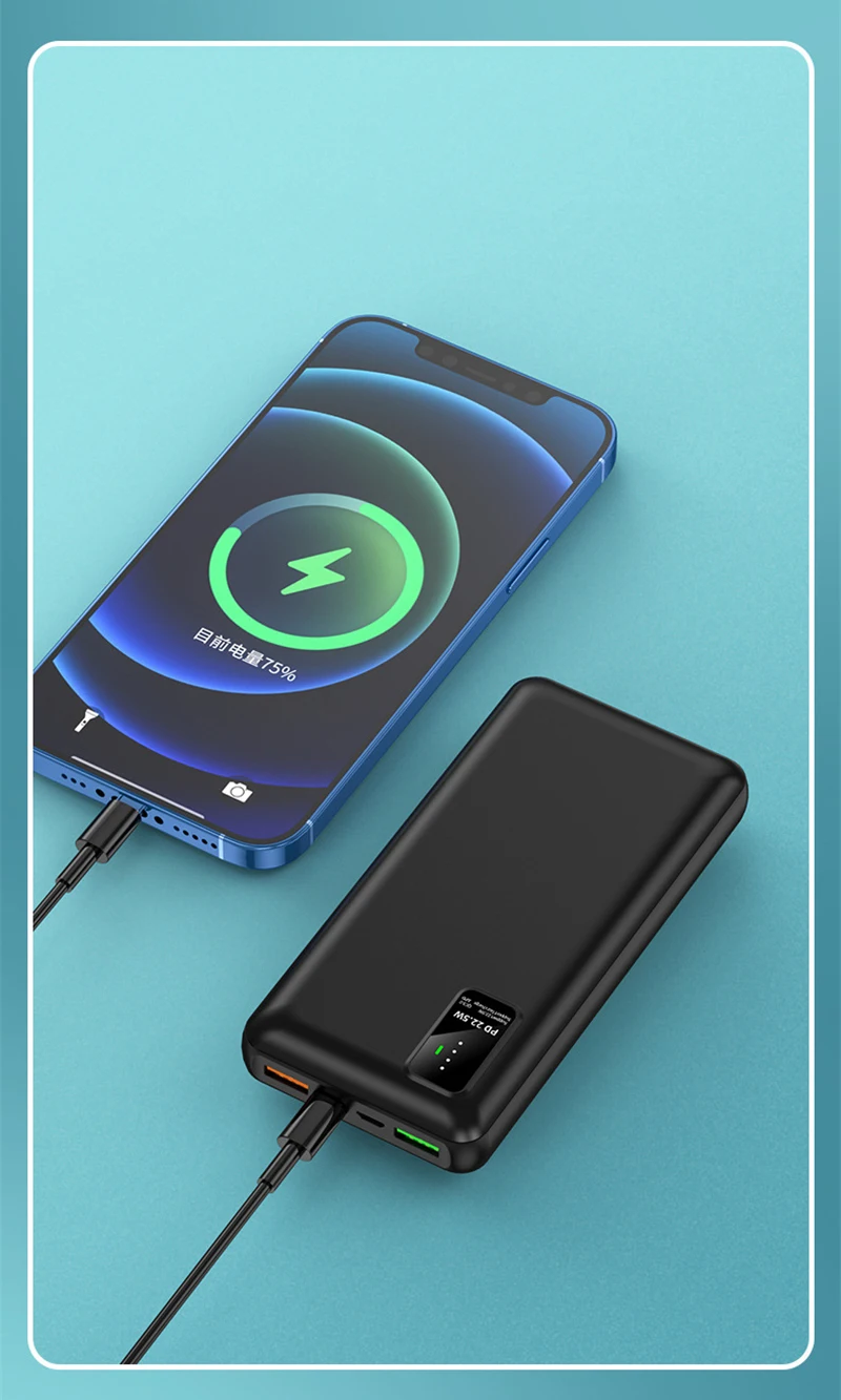 15W Magnetic Qi Wireless Charger Power Bank 20000mAh PD 22.5W Fast Charging Powerbank for iPhone 12 Samsung S21 Xiaomi Poverbank power bank 10000