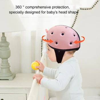 

Baby Head Protector Anti-collision Age 6-24m Safety Helmet Infant Adjustable Belt Soft Walking Shock Absorption Home For Toddler