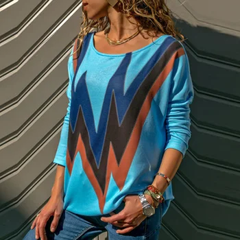 

Knitted Sweater Women Boho Color Block Yellow Street Pullover Blue Loose Casual Knitwear Female Spring Autumn Jumpers Knit Top