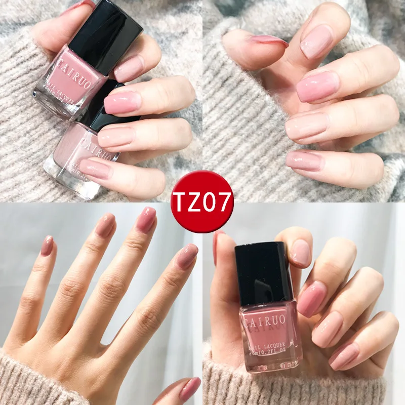 3 bottles TZ-7 Nusx 3 бутылки/набор Одноцветный лак для ногтей серия лак Быстросохнущий экологически чистый лак для ногтей 3 цвета 6 мл PO005 - Цвет: 3 bottles TZ-7