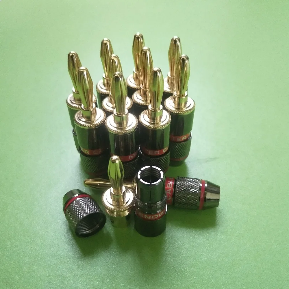MONSTER 24K Gold Plated Copper Zinc Alloy Banana Plug Connector Audio Power S (9)