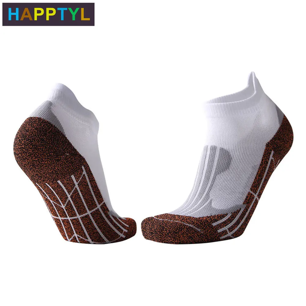 HAPPTYL 1Pair Men Low Cut Athletic Sock High Performance Sport Cushion Running Ankle Sock