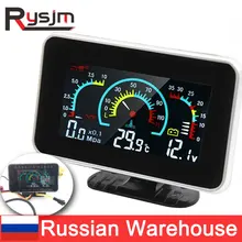 3 в 1 Автомобильный цифровой датчик давления масла вольтметр измеритель температуры воды 1/8 NPT датчик давления масла + Датчик температуры воды 10 мм