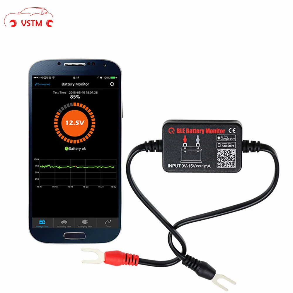 

Автомобильный тестер аккумуляторов BM2, Bluetooth-монитор аккумулятора 12 В, анализатор аккумулятора, диагностическое напряжение аккумулятора для телефонов Android, IOS